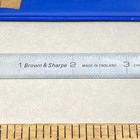 Brown   Sharpe Steel Rule 6  Chrome Steel  599-323-616 W  Case England