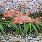 Garden Statues Koi Fish Decor Outdoor Garden Fish Statues  Large-14 Inches Long