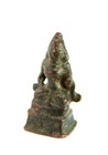 Antique 9th - 13th C Small Indian Bronze Hindu Deity  4 2cm 1 7 Inch  Padmasana