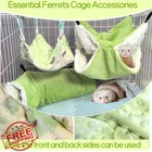 Hamiledyi Ferret Hammock 5 Pack  Sugar Glider Rope Toys  Rat Swing Cage Acces   