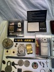 Junk Drawer Lot Vintage Ashtray Badge Lighter Knife Key Chain Zippo  Belt Buckle