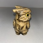 Vtg Alabaster Stone Owl Figure Figurine Hand-carved 3 1 2    X 3   x2 1 4     g2 