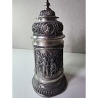 Old Dutch Master Painters Pewter Vintage Ornate 11  W  Certificate Lidded Stein