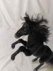 Vintage Collectible  black Beauty Horse  Real Fur Hair 