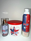 Bath   Body Works Firecracker Pop Candle  Body Lotion  Travel Mist Set