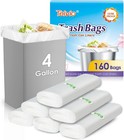 Convenient 160 Count 4 Gallon Trash Bags - Heavy Duty   Unscented For All Waste