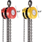 Vevor 1 2 3ton Manual Chain Puller Block Hoist Ratchet Type W  7 -20  Chain Hook