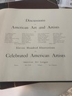 Antique Book  American Art And Artist Leather Bound In Blue Dark With Gold Pages