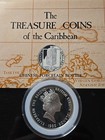 1985 British Virgin Islands Silver  20 Treasure Of The Caribbean Coin Bottle 