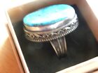 Vintage Robin Blue Arizona Turquoise Sterling Ring Size 8-1 2