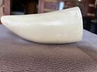 New   Scrimshaw Reproduction Sperm Whale Tooth Nice Whaling Scene