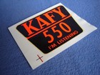 Bakersfield 1960s Kafy Radio Bumper Sticker Decal 550 Am Rock california Vintage