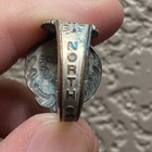 As-is Vintage North Carolina State Ring Adjustable Metal W   Wear Patina See