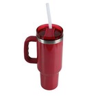  Insulated Tumbler With Straw Lid  Red Shimmer  40 Oz 