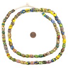 Oval Antique Venetian African Millefiori Trade Beads  15857 10mm Ivory Coast