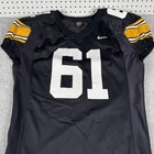 Iowa Hawkeyes Game Cut Team Issued Football Jersey Xlt  61   Made Usa Black Home