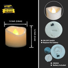 6 Pcs Flameless Led Tea Lights Candles Battery Operated Fake Flickering Electric