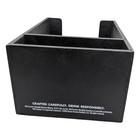 Old Forester Wooden Bar Caddy Napkin Holder Straw Organizer Black Bourbon Decor