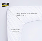 Queen Fitted Sheet 100  Cotton Deep Pocket Hotel Luxury Bottom Sheet White