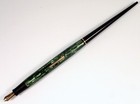 Rare Antique Vtg Wahl Eversharp Green Striated Stripe Desk Top Fountain Pen