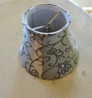 Silver Fabric Clip On Lamp Shade 4 x 3 x 5 