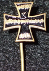 Antique Imperial German War Veteran 1813 Iron Cross Stickpin Lapel Pin Vaderland