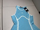 J Lindeberg Dress Women   s Medium Blue White Ina Golf Tennis Polyester Stretch