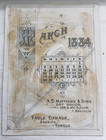 March 1884 A D Matthews   Sons Dry Goods  Brooklyn Ny Trade Card Calendar