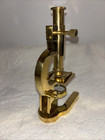 Solid Brass Microscope Vintage Student Microscope 7 Inch Rare Monocular