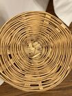 Wicker Floor Basket Vase Vintage 24    Tall Boho Woven Eclectic Mexican