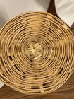 Wicker Floor Basket Vase Vintage 24    Tall Boho Woven Eclectic Mexico