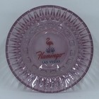 Flamingo Hilton Las Vegas Pink Glass Ashtray Vintage 5  Hotel Advertising Casino