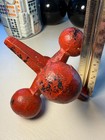 Vintage Cast Iron 4-point Jack Red Industrial Metal Game Piece Paperweight