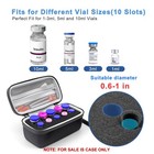 Krypthos 10 Slots Insulin Vial Protector Case Insulin Vial Organizer Bag For