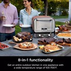 Ninja 8-in-1 Electric Programmable Metal Woodfire Pizza Oven W  Timer   used 