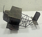 Vintage Brass Copper Metal Tin Music Box Propelled Plane Collectible