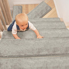 Carpet Stair Treads Ultra Plush Soft Bullnose Indoor Stair Protectors Pet Friend
