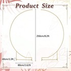 2pcs 8 2ft Gold Metal Wedding Arch Backdrop Stand Party Balloon Floral Frame