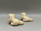 Vintage 1950s Miniature Hagen Renaker Pair Of Sitting Cats With Yarn Ball