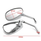 Chrome 10mm Motorcycle Rear Rearview Side Mirrors For Suzuki Boulevard M50 M109r