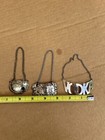 Lot Of 3 Old Decanter Bottle Labels Tags Markers  Napier  Vodka  Gin  Tava  2 
