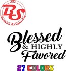 6  Christian Blessed Decal Faith Religion Jesus God Christ Church Cross Nobs