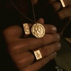 Persian Lion And Sun Gold Plated Ring   Ancient Middle Eastern Signet Jewelry