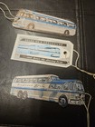 3 Vintage Greyhound Bus Lines 1960 s  Bus Luggage Tag 