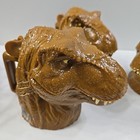 New 3 Jurassic Park World T-rex Head Mugs Cups Flip Top  Tyrannosaurus Rex