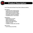 2x 21 5  Removable Anti-glare Privacy Filter For Widescreen Monitor