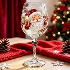Christmas 3d Wine Glass Collection Gift Box Set  6 Festive Designs F s
