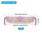 Belly Dance Hip Scarf  57  X 11   2 Pack Women Belly Dance Skirt  Dark Purple