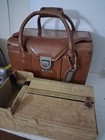 Nikon Fb-11 Pro Brown Leather Compartment Hard Case Bag For 2 Slr Cameras Lenses