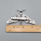 Evil Eye Death Moth Moon Phases Hair Barrette Silver Tone Metal New 3 25 
